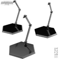 The Simple Stand x3 BLACK (for Figures & Models) Hex Type